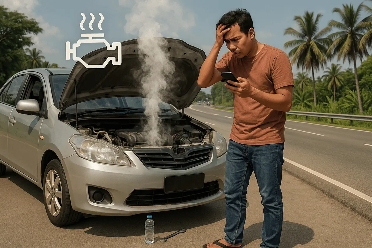 Cara mengatasi mesin mobil yang tiba-tiba overheat